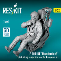 F-105D Thunderchief pilot sitting in ejection seat for...
