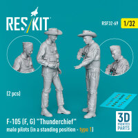F-105 (F, G) Thunderchief male pilots (in a standing...