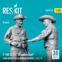 F-105 (F, G) Thunderchief male pilots (in a standing...