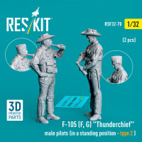 F-105 (F, G) Thunderchief male pilots (in a standing...