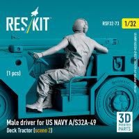 Male driver for US NAVY A/S32A-49 Deck Tractor (scene 2)...