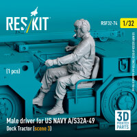 Male driver for US NAVY A/S32A-49 Deck Tractor (scene 3)...