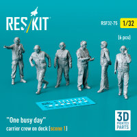 One busy day carrier crew on deck (scene 1) (6 pcs) (3D...