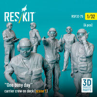 One busy day carrier crew on deck (scene 1) (6 pcs) (3D...