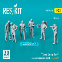 One busy day carrier crew on deck (scene 2) (6 pcs) (3D...