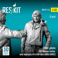 USAF pilots (2 pcs) & M1 Weaver trolley with...