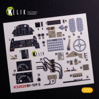 BF-109 E - Interior 3D Decal with 3D printed parts for Trumpeter kit