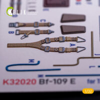 BF-109 E - Interior 3D Decal with 3D printed parts for Trumpeter kit