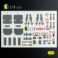F-14A - interior 3D decals for Tamiya kit