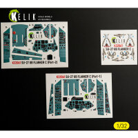 SU-27UB Flanker C - interior 3D decals for Trumpeter kit
