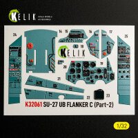 SU-27UB Flanker C - interior 3D decals for Trumpeter kit