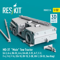 MD-3T Mule Tow Tractor (A-3, A-4, RA-5C, A-6, EA-6B, E-2C, A-7, C-2, F-4, F-8, F-14, F/A-18, OV-10, S-3B, UH-1, CH-53, Sea King) (3D Printed model kit)