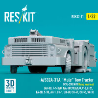 A/S32A-31A Mule Tow Tractor MSU-200 NAV (long version) (AV-8B, F-14B/D, F/A-18C/D/E/F/G, C-2, E-2?, EA-6B, S-3B, AH-1, UH-1, UH-60, CH-47, CH-53, SH-3) (3D Printed model kit)