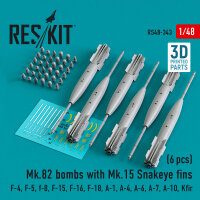 Mk.82 bombs with Mk.15 Snakeye fins (6 pcs) (F-4, F-5,...