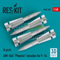 AIM-54A Phoenix missiles for F-14 (4pcs) (3D Printed)