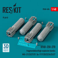 OFAB-250-270 fragmentation/high explosive bombs (4 pcs)...