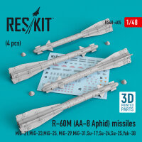 R-60? (AA-8 Aphid) missiles (4 pcs)...