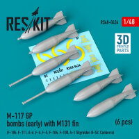 M-117 GP bombs (early) with M131 fin (6 pcs) (F-105,...