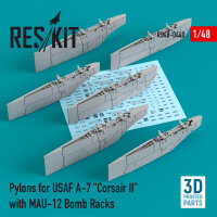 Pylons for USAF A-7 Corsair II with MAU-12 Bomb Racks (3D...