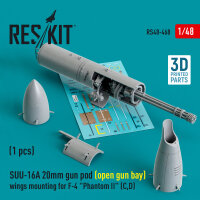 SUU-16A 20mm gun pod (open gun bay) wings mounting for...