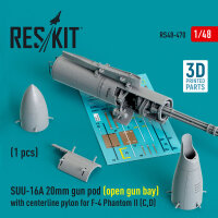 SUU-16A 20mm gun pod (open gun bay) with centerline pylon...