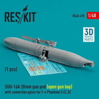 SUU-16A 20mm gun pod (open gun bay) with centerline pylon...
