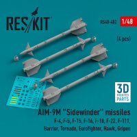 AIM-9M Sidewinder missiles (4 pcs) (F-4, F-5, F-15, F-16,...
