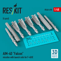AIM-4D Falcon missiles with launch rails for F-4D/E (4...