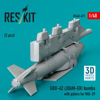 GBU-62 (JDAM-ER) bombs with pylons for MiG-29 Fulcrum (2 pcs) (3D Printed)