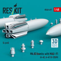 Mk.83 bombs with MAU-91 (4 pcs) (A-4E, A-4F, B-52G/H) (3D...