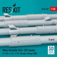 Matra Durandal (BLU-107) bombs (4 pcs) (F-15E, F-16, F-111E, Tornado, Mirage 2000) (3D Printed)