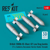 British 1000lb HE-Blast, GP, Low Drag bombs (4 pcs) (F-4,...