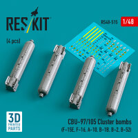 CBU-97/105 cluster bombs (4 pcs) (F-15E, F-16, A-10,...
