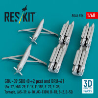 GBU-39 SDB (8 pcs) and BRU-61 (2 pcs) (Su-27, MiG-29, F-16, F-15E, F-22, F-35, Tornado, JAS-39, A-10, AC-130W, B-1B, B-2, B-52) (3D Printed)