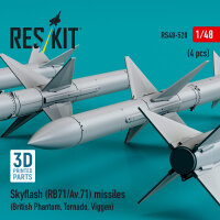 Skyflash (RB71/Av.71) missiles (4 pcs) (British Phantom, Tornado, Viggen) (3D Printed)