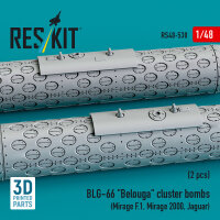 BLG-66 Belouga cluster bombs (2 pcs) (Mirage F.1, Mirage 2000, Jaguar) (3D Printed)