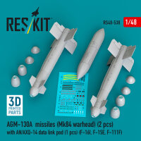 AGM-130A missiles (2 pcs) (Mk84 warhead) with AN/AXQ-14...