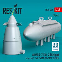 AN/ALQ-71(V)-3 ECM pod (A-4, A-7, F-4, F-100, RF-101C, F-105) (1pcs) (3D Printed)