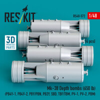 Mk-38 Depth bombs (650 lb) (4 pcs) (PB4Y-1, PB4Y-2,...