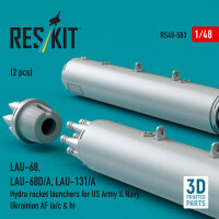 LAU-68, LAU-68D/A, LAU-131/A Hydra rocket launchers for US Army & Navy, Ukrainian AF (a/c & h) (2pcs) (3D Printed)