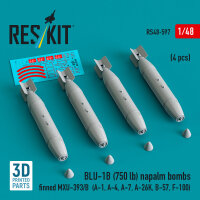BLU-1B (750 lb) napalm bombs finned MXU-393/B (4 pcs)...