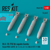 BLU-1B (750 lb) napalm bombs finned MXU-469/B (4 pcs)...