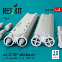 LAU-33 ZUNI rocket launcher for US Army & Navy (2 pcs) (F-4, F-8, OV-10) (3D Printed)