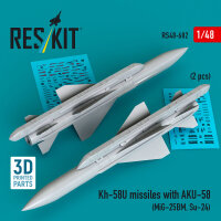 Kh-58U missiles with AKU-58 (2 pcs) (MiG-25BM, Su-24) (3D...