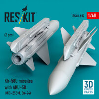 Kh-58U missiles with AKU-58 (2 pcs) (MiG-25BM, Su-24) (3D...