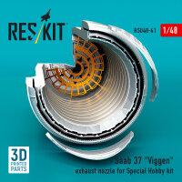 Saab 37 Viggen exhaust nozzle for Special Hobby kit (3D...