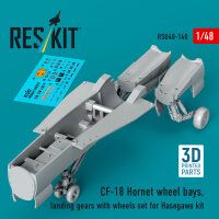 CF-18 Hornet wheel bays, landing gears with wheels set...