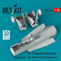 CF-18 Hornet wheel bays, landing gears with wheels set...