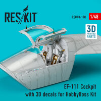 EF-111 Cockpit with 3D decals for HobbyBoss kit (3D Printed)