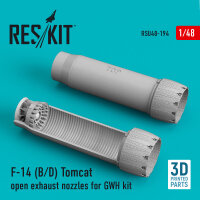 F-14 (B,D) Tomcat open exhaust nozzles for GWH kit (3D...